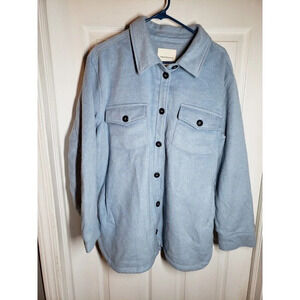 Thread & Supply Nordstrom Sky Blue Flannel Shirt Jacket XL NWT  Shacket